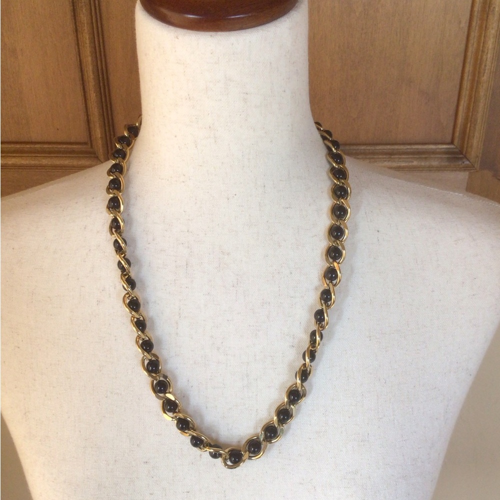 Napier Elegant Black and Gold Necklace